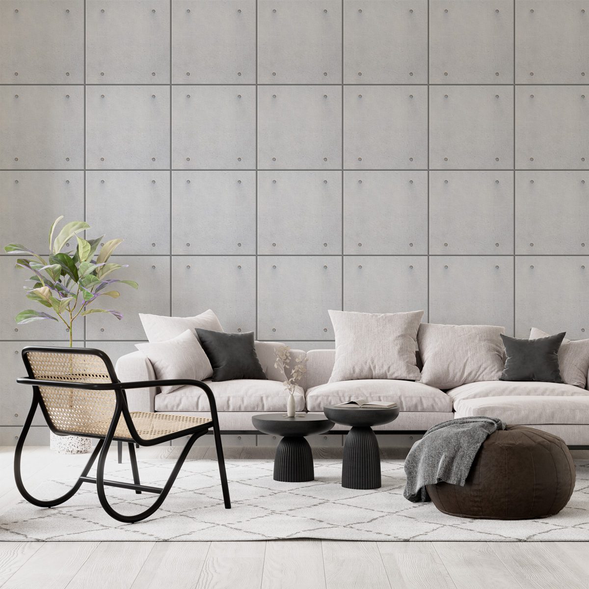 Papel de Parede Adesivo Industrial Cimento Queimado Decor 37