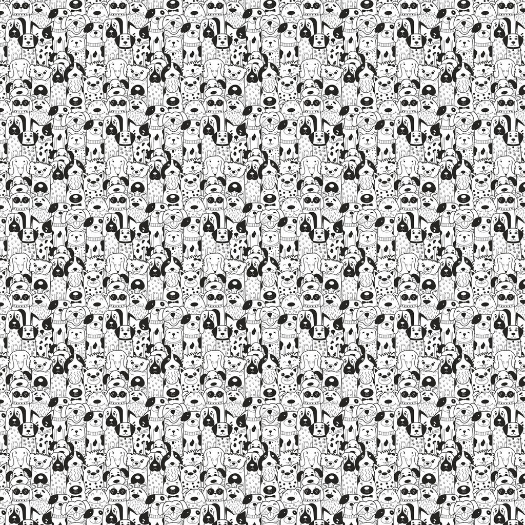 Papel de Parede Adesivo Doodle Dogs