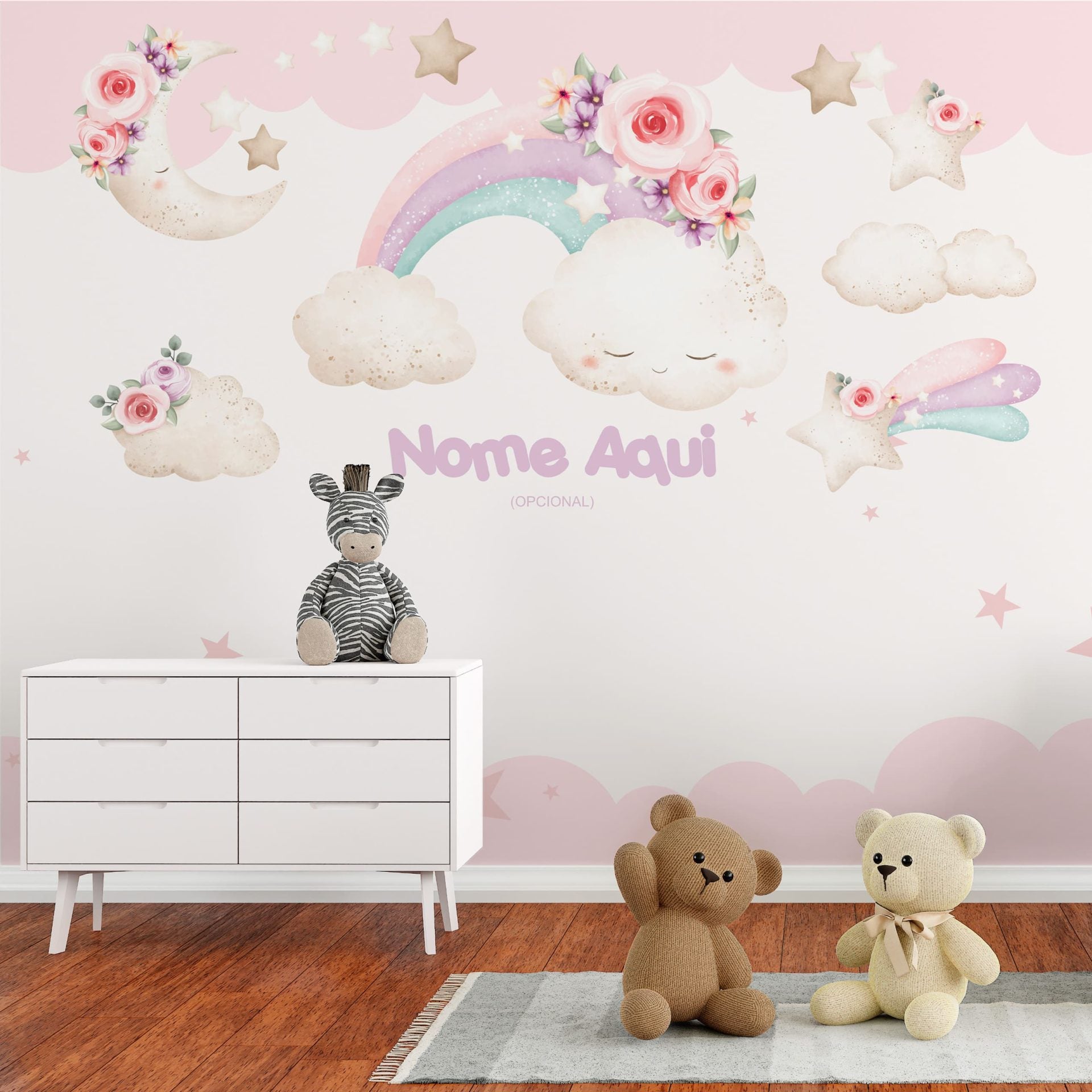 Papel de Parede Adesivo Menina Céu Encantado