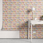 Papel de Parede Adesivo Menina Bonecas Palito