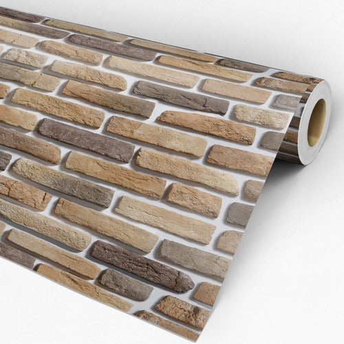 Papel De Parede Adesivo Tijolinho   20