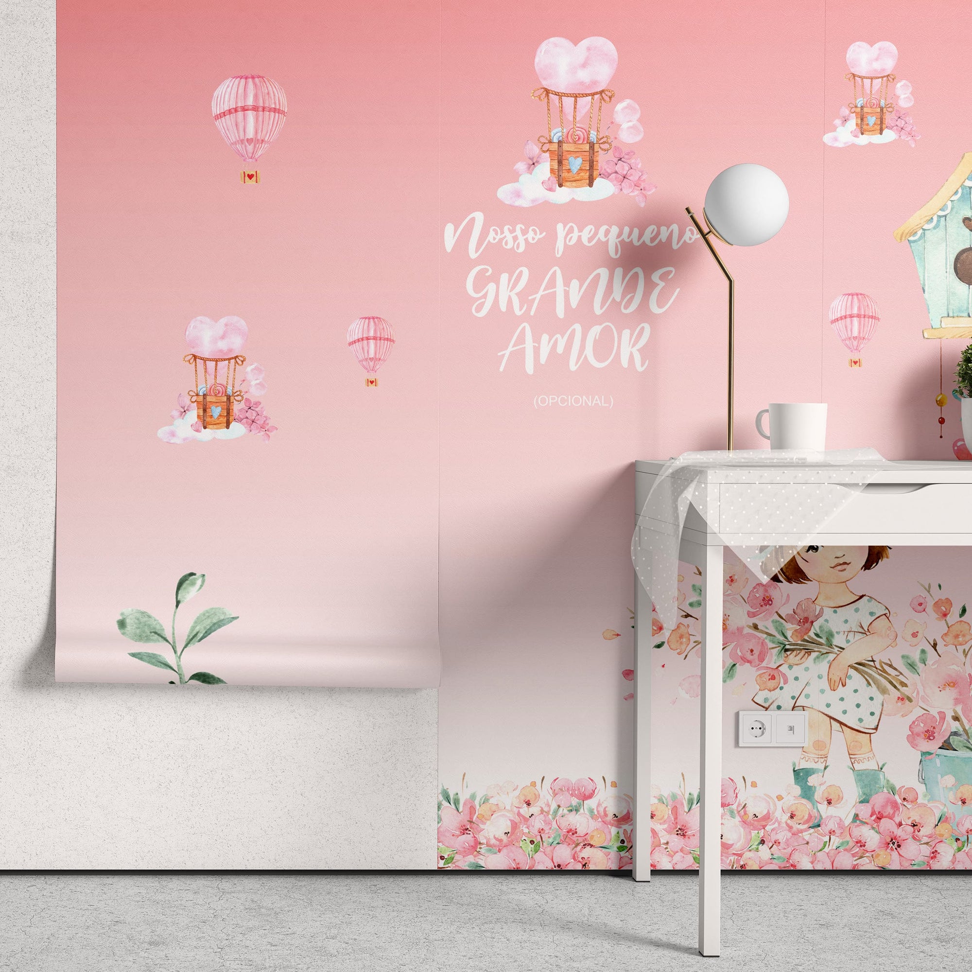 Papel de Parede Adesivo Menina Pequena Menina