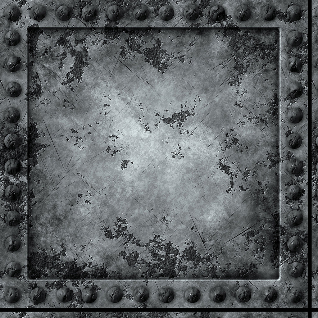 Papel de Parede Adesivo Industrial Metal Rebite Decor 110
