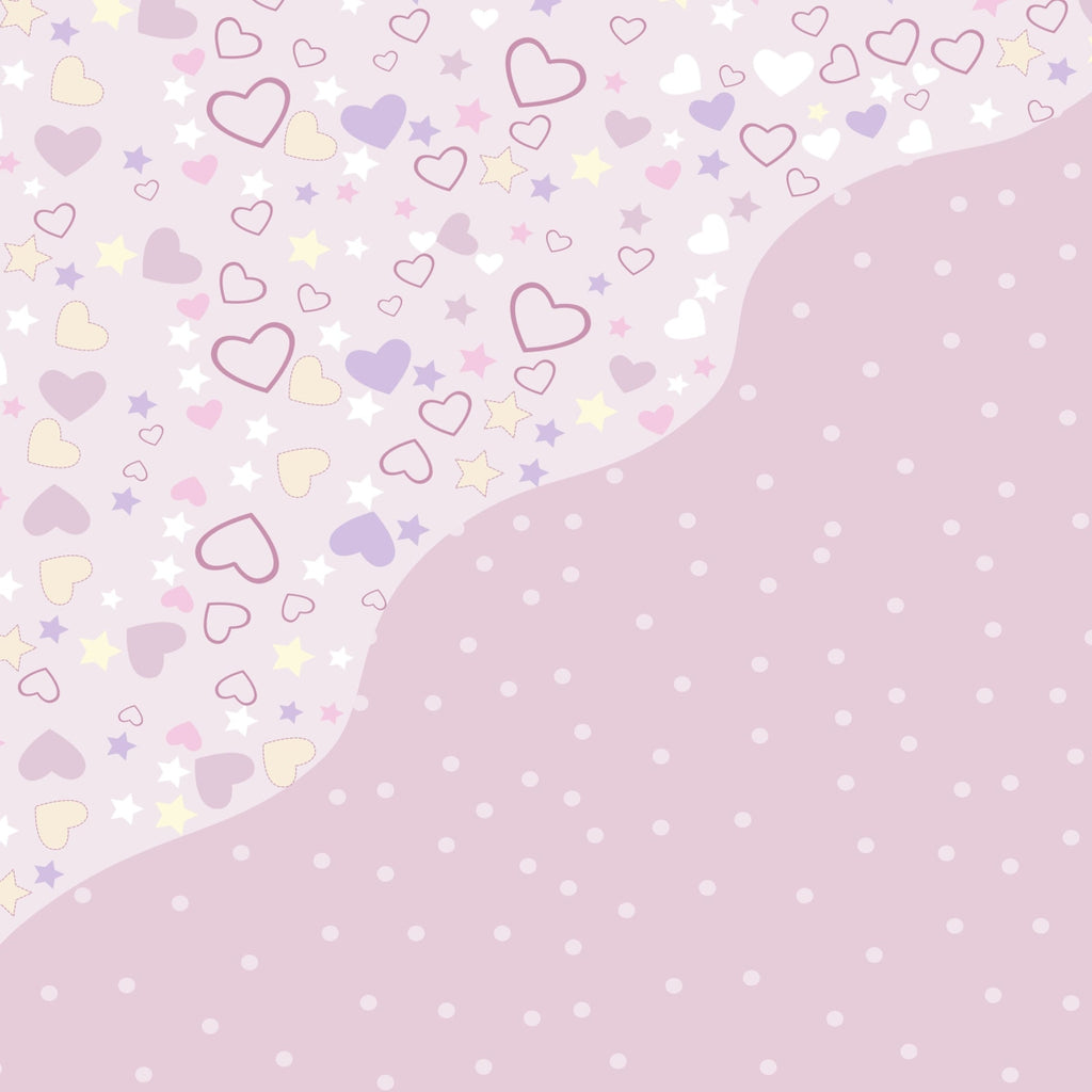 Papel de Parede Adesivo Menina Coração Lilás