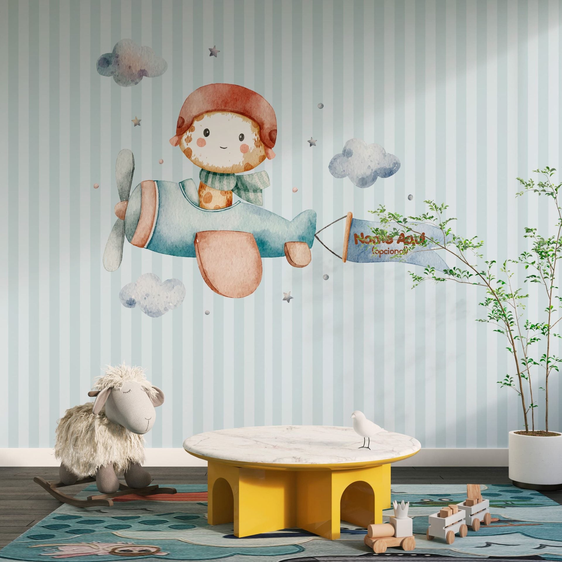 Papel de Parede Adesivo Menino Céu de Velocidade