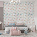 Papel de Parede Adesivo Menina Corujinhas Coloridas