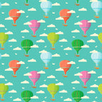 Papel de Parede Adesivo Menino Balões e Nuvens